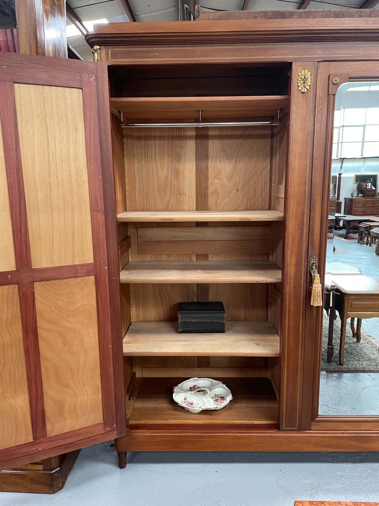 Walnut Louis XVI th Style two Door Armoire