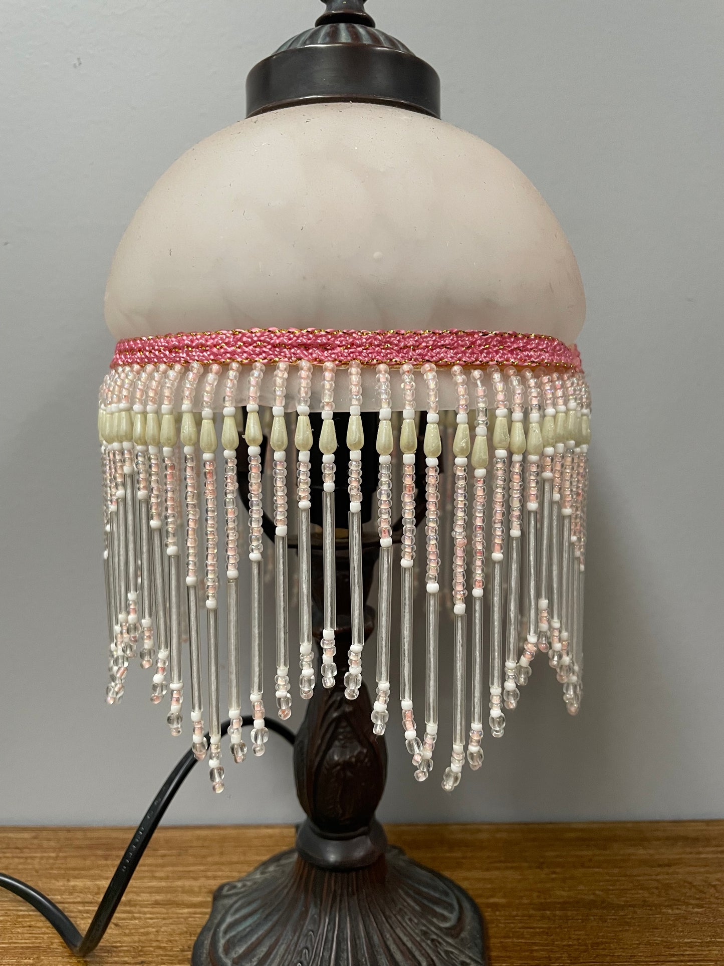 Vintage Lamp With Glass Shade