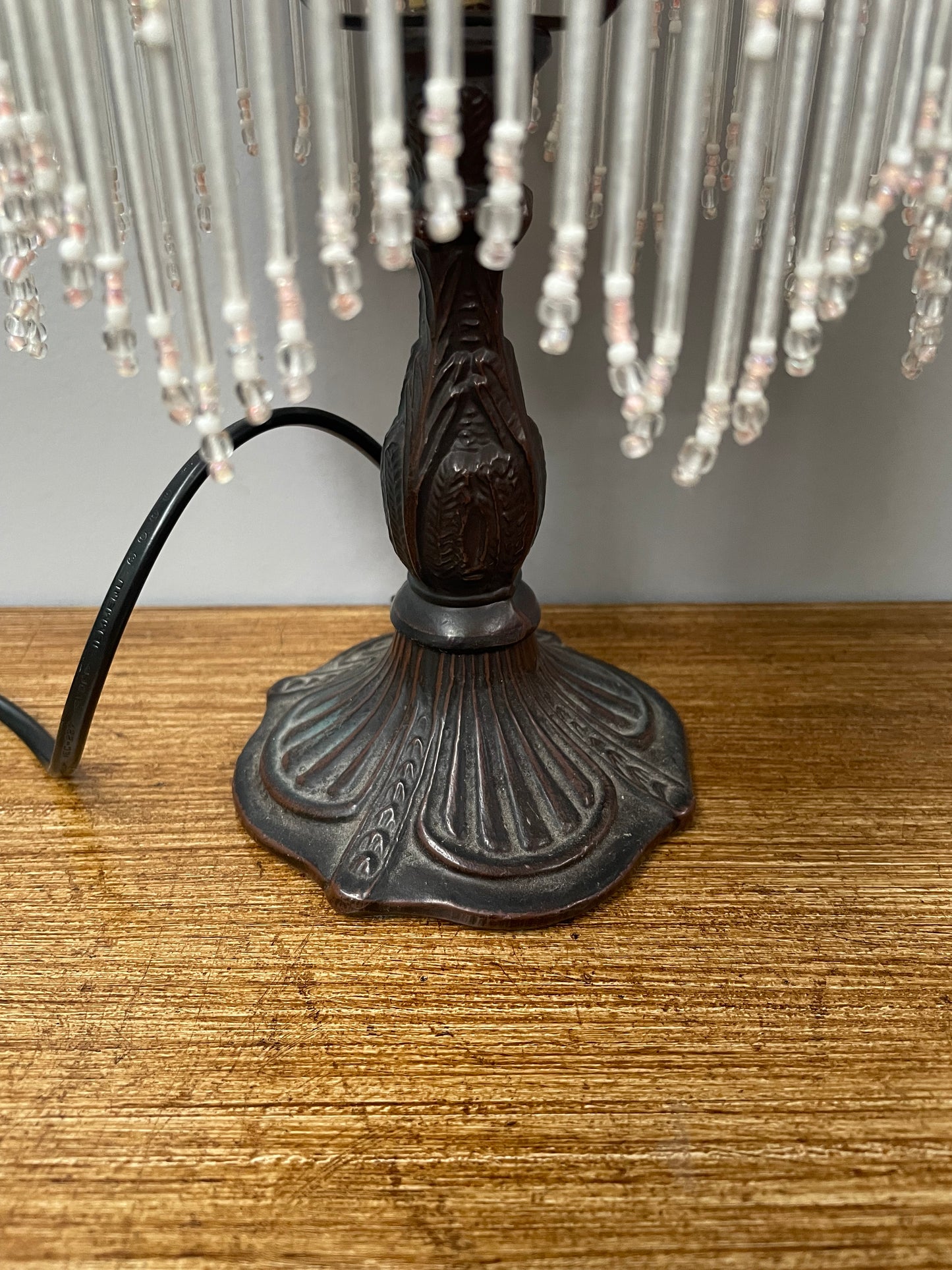 Vintage Lamp With Glass Shade