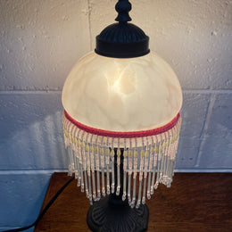 Vintage Lamp With Glass Shade