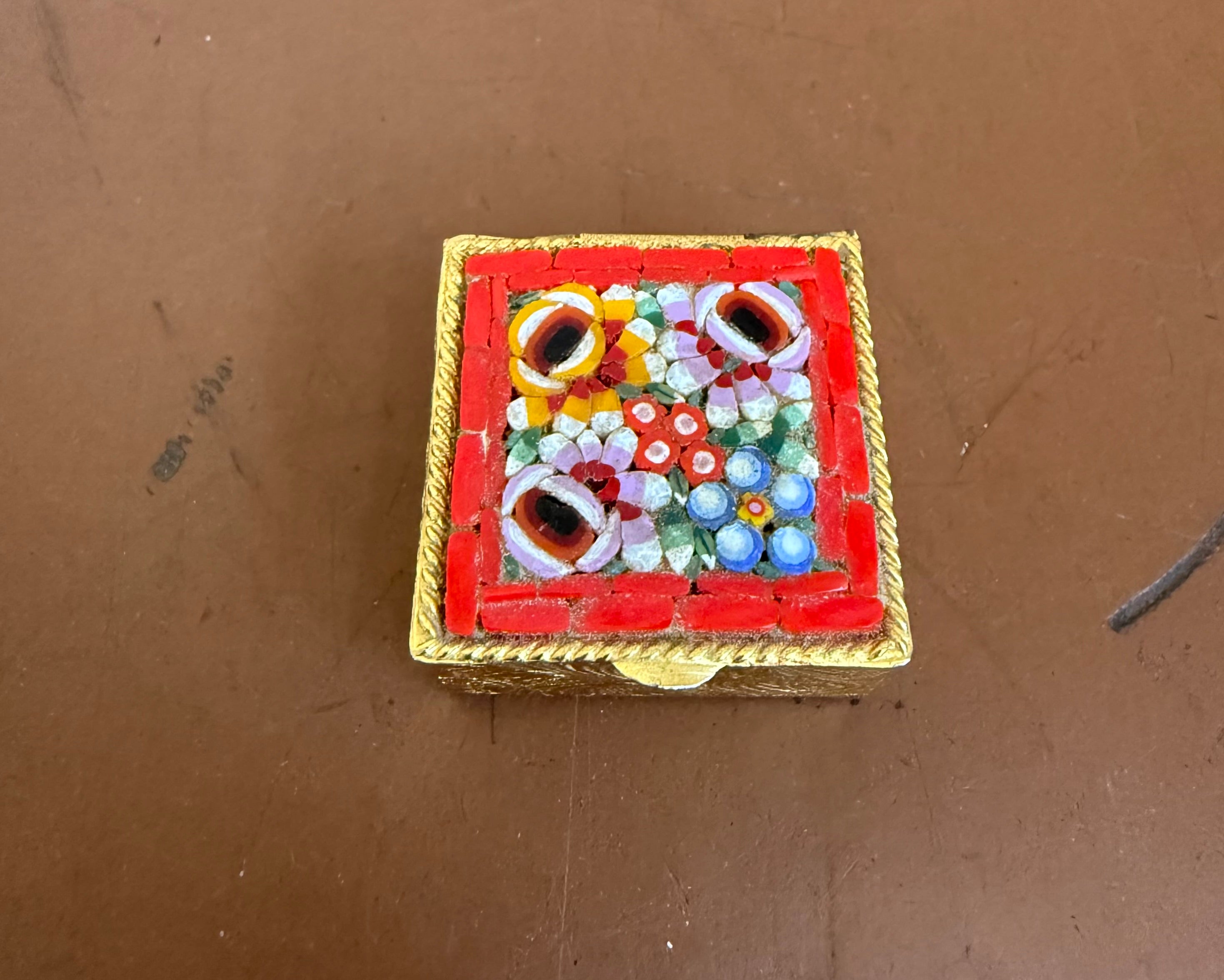 Italian Micro Mosaic Pill Box