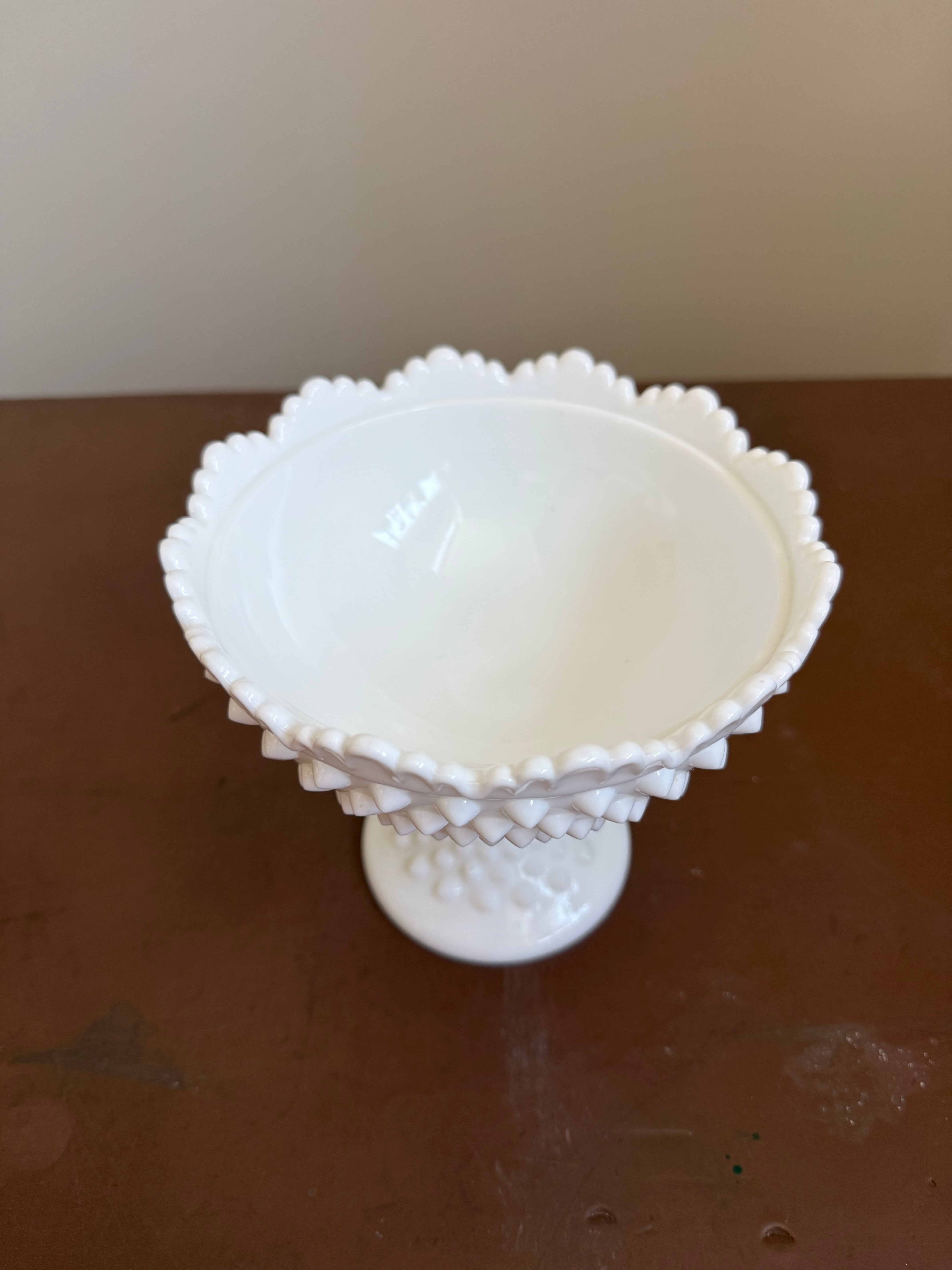 Fenton Milk Glass Vintage Candy Bowl & Lid