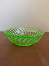 Large Carnival Uranium Glass Bowl