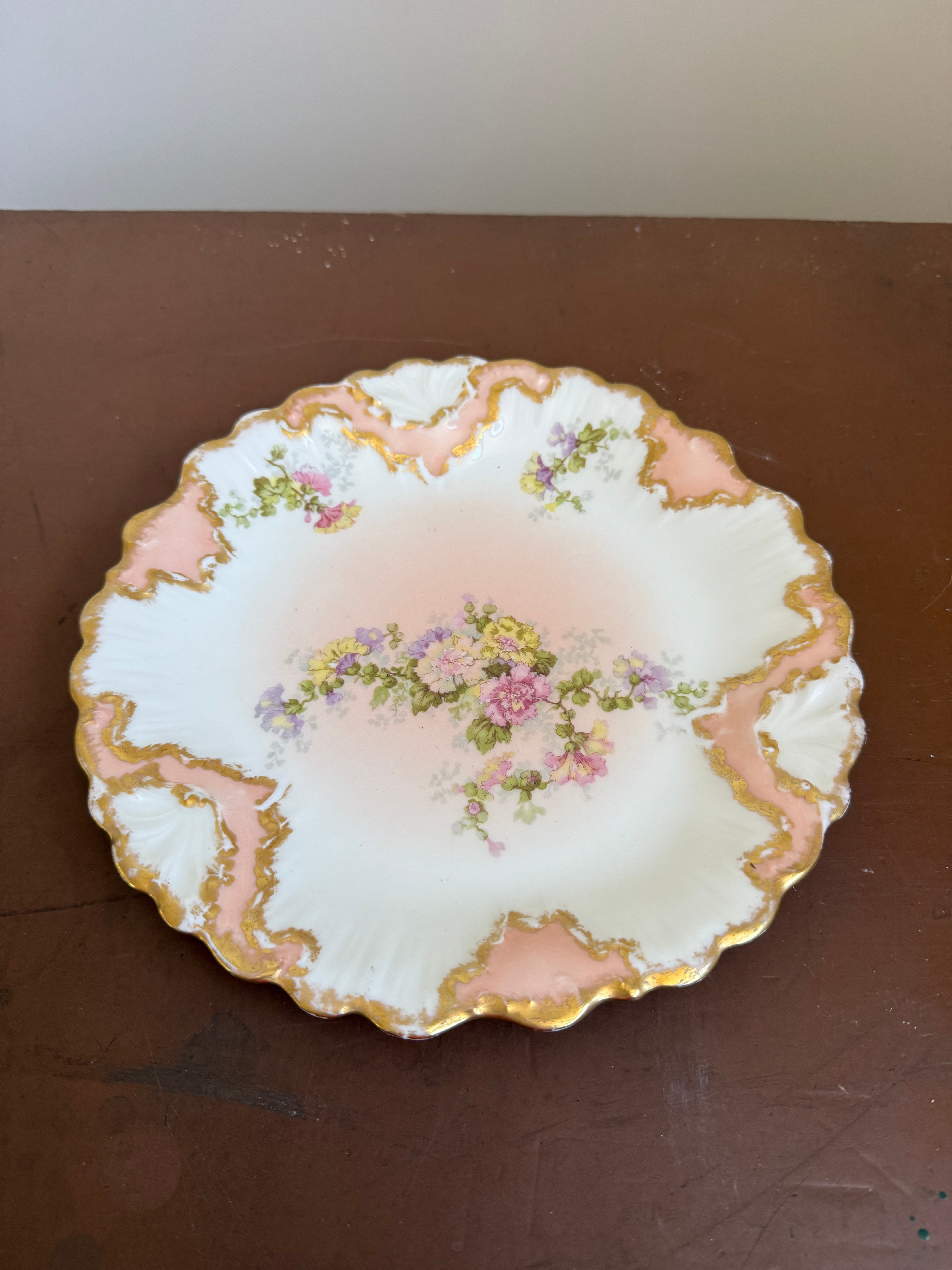 Antique Limoges Hand Painted Plate C1900
