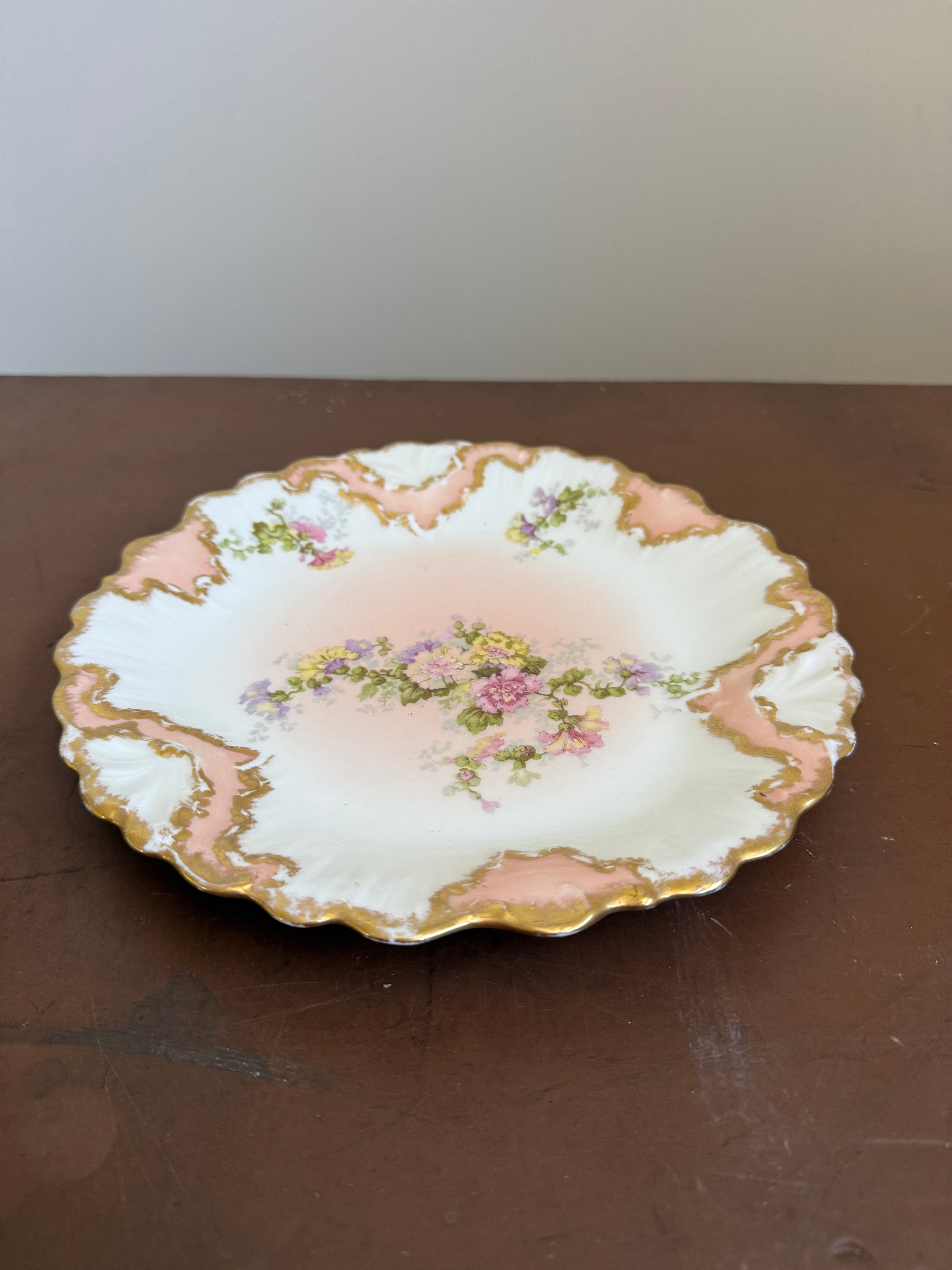 Antique Limoges Hand Painted Plate C1900