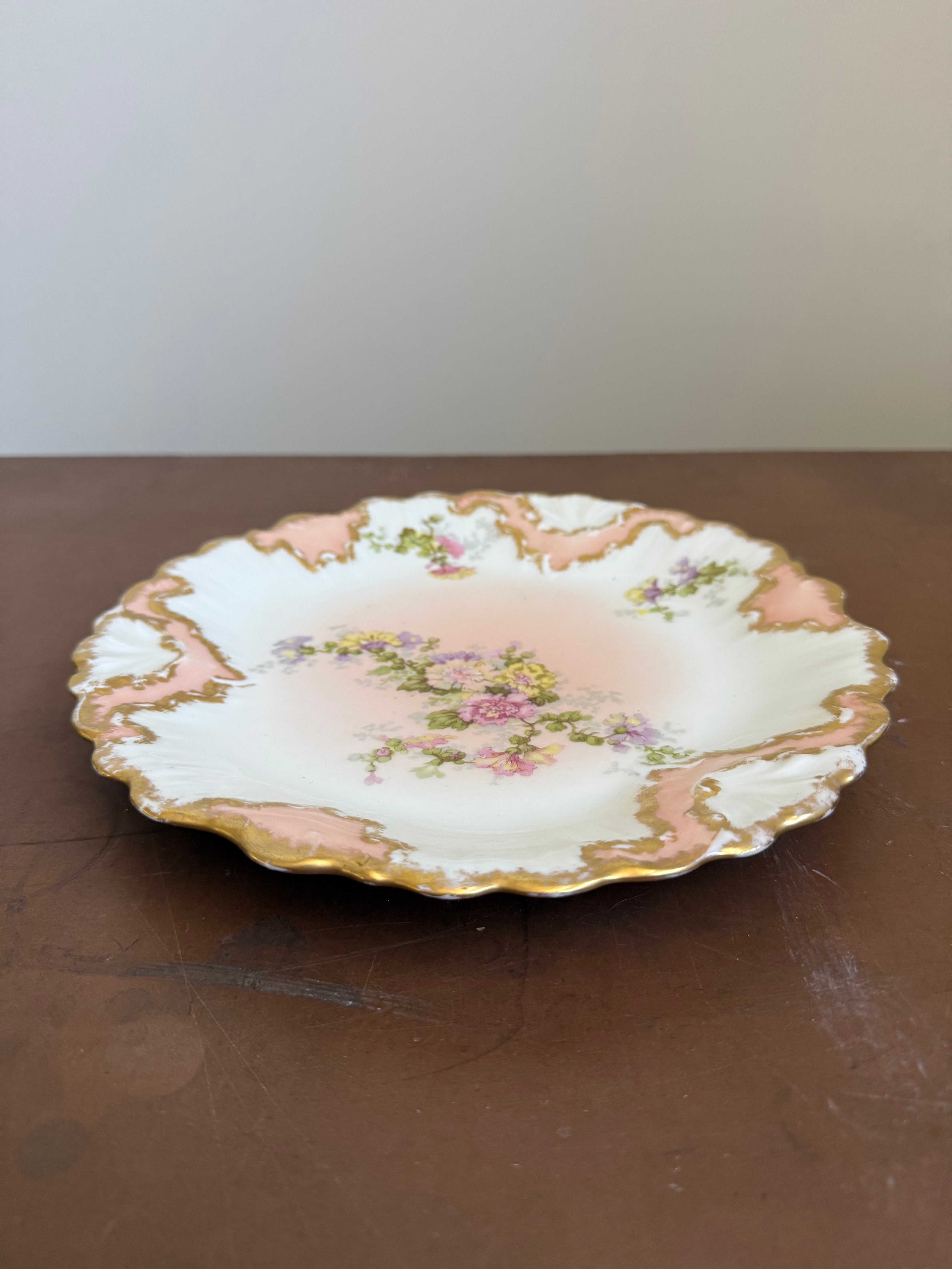 Antique Limoges Hand Painted Plate C1900