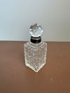 Cut Glass Perfume Bottle With Sterling Silver Collar