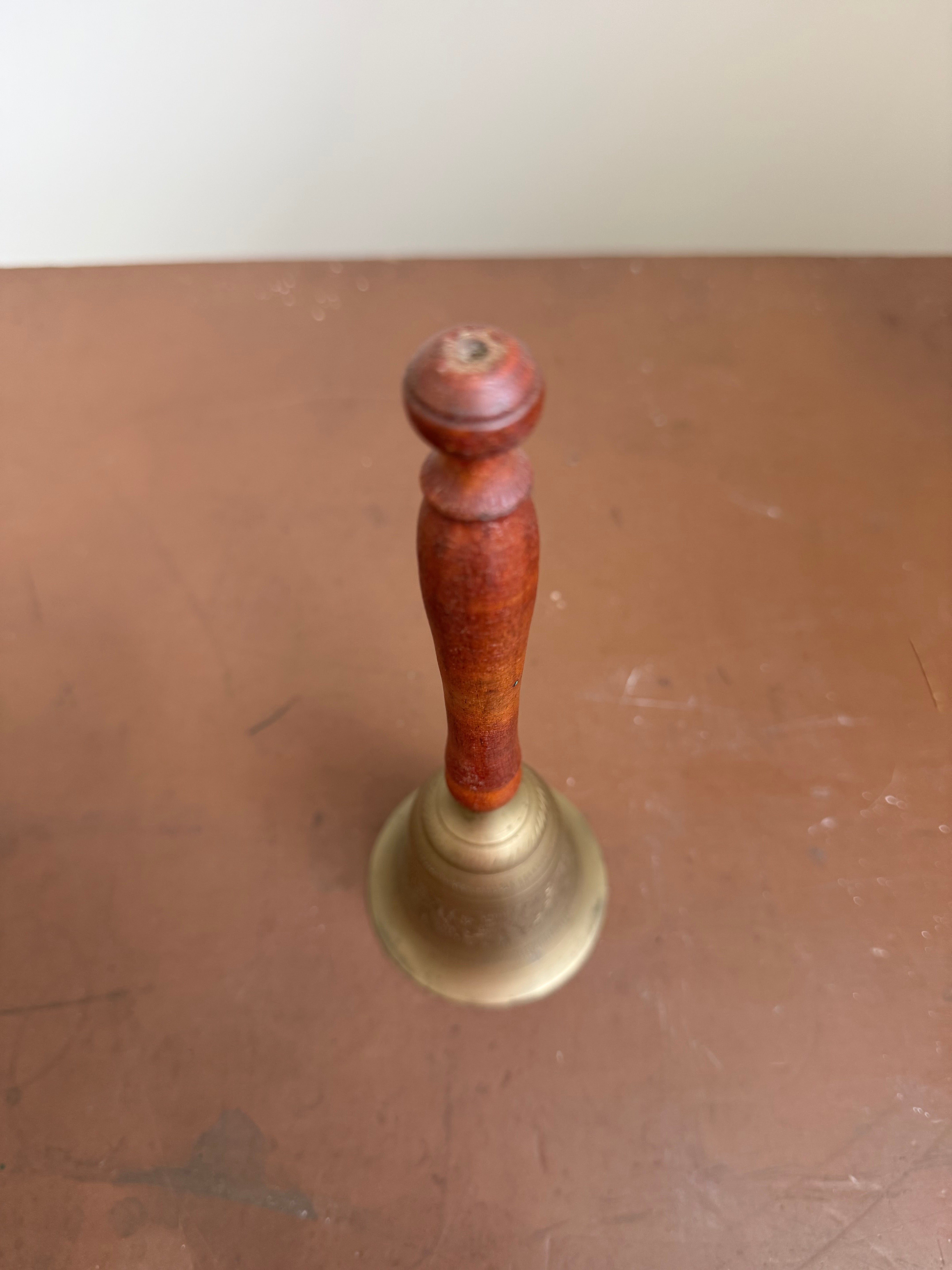 Vintage Brass & Timber Bell Circa 1960's