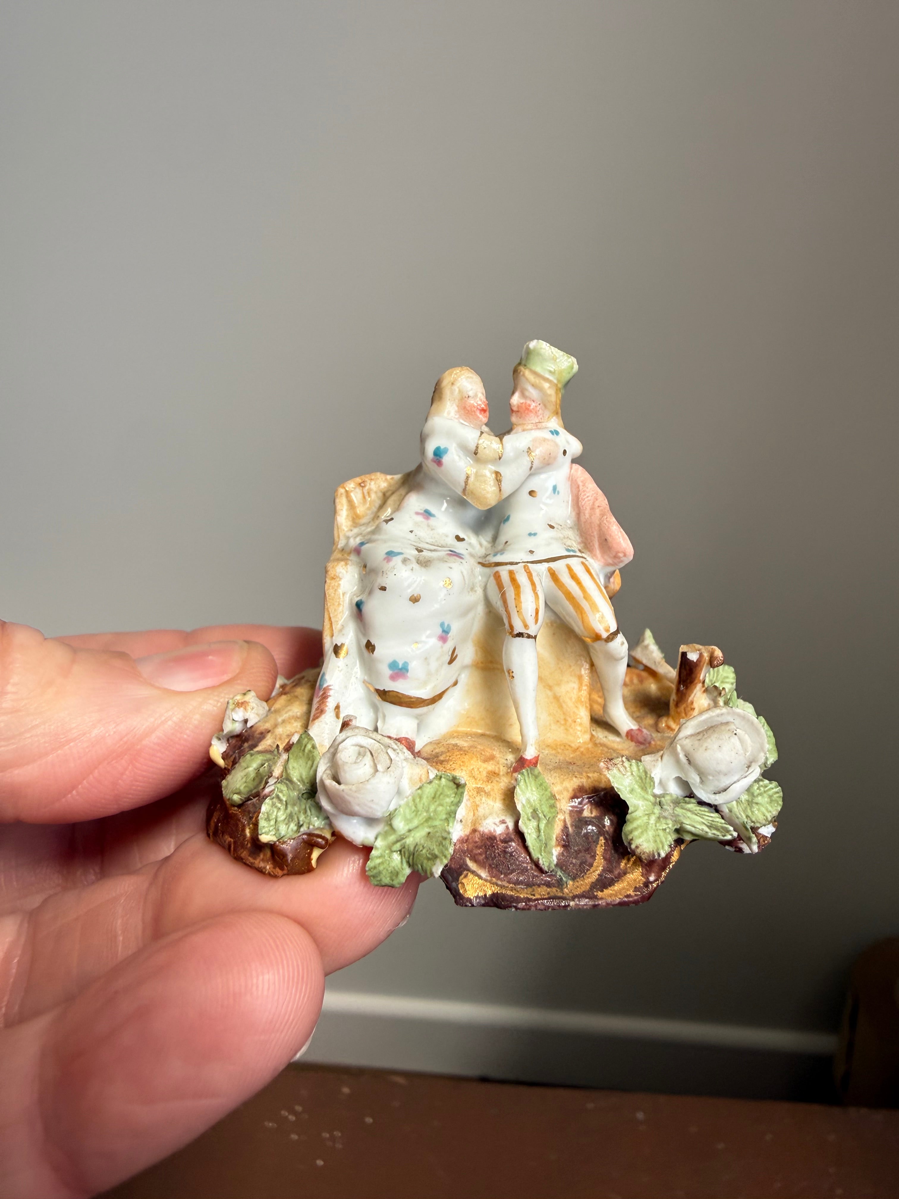 Miniature Figure/Statue Depicting Courting Couple C1890's