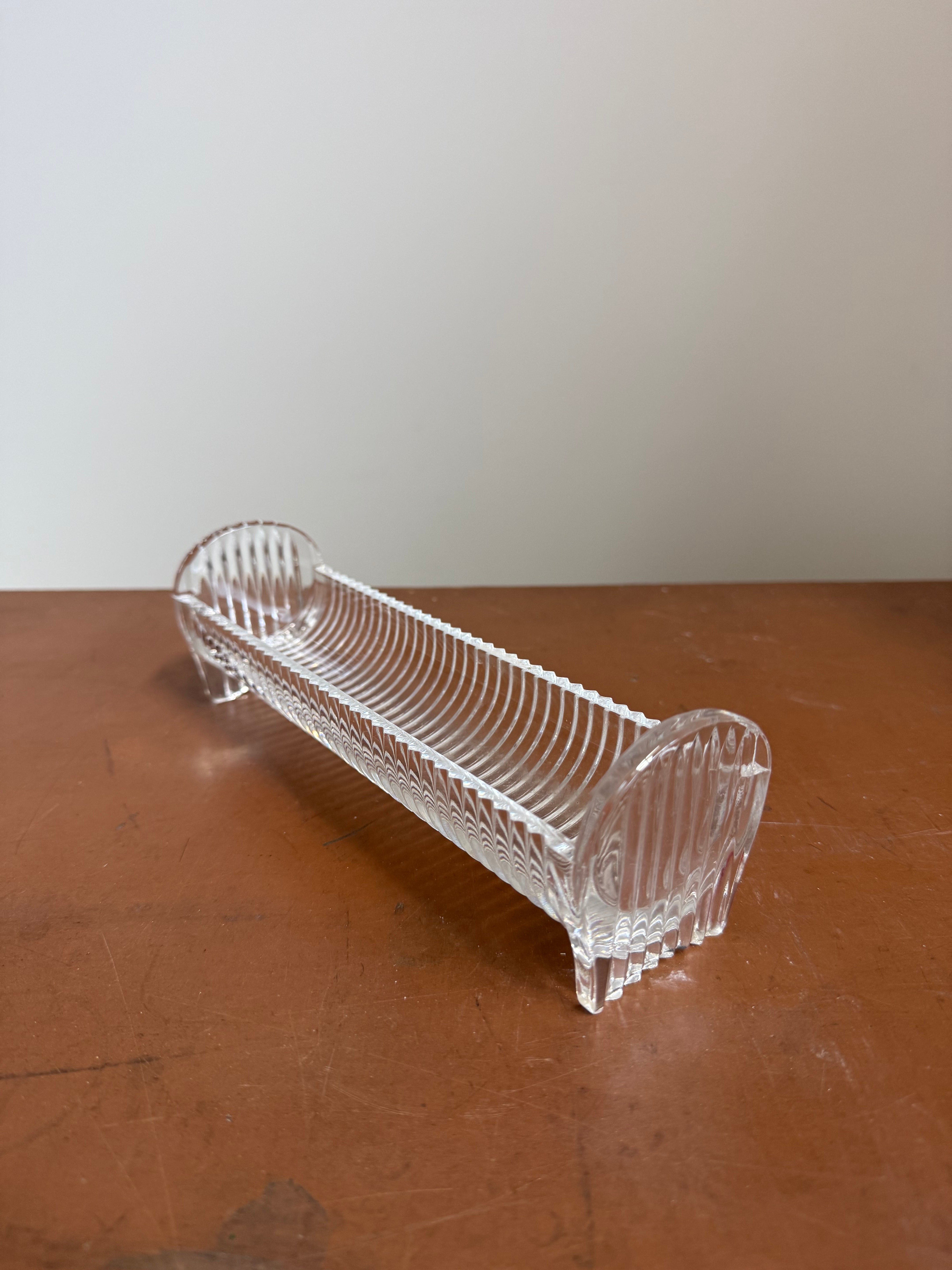 Vintage Cut Crystal Cracker Tray C1970's