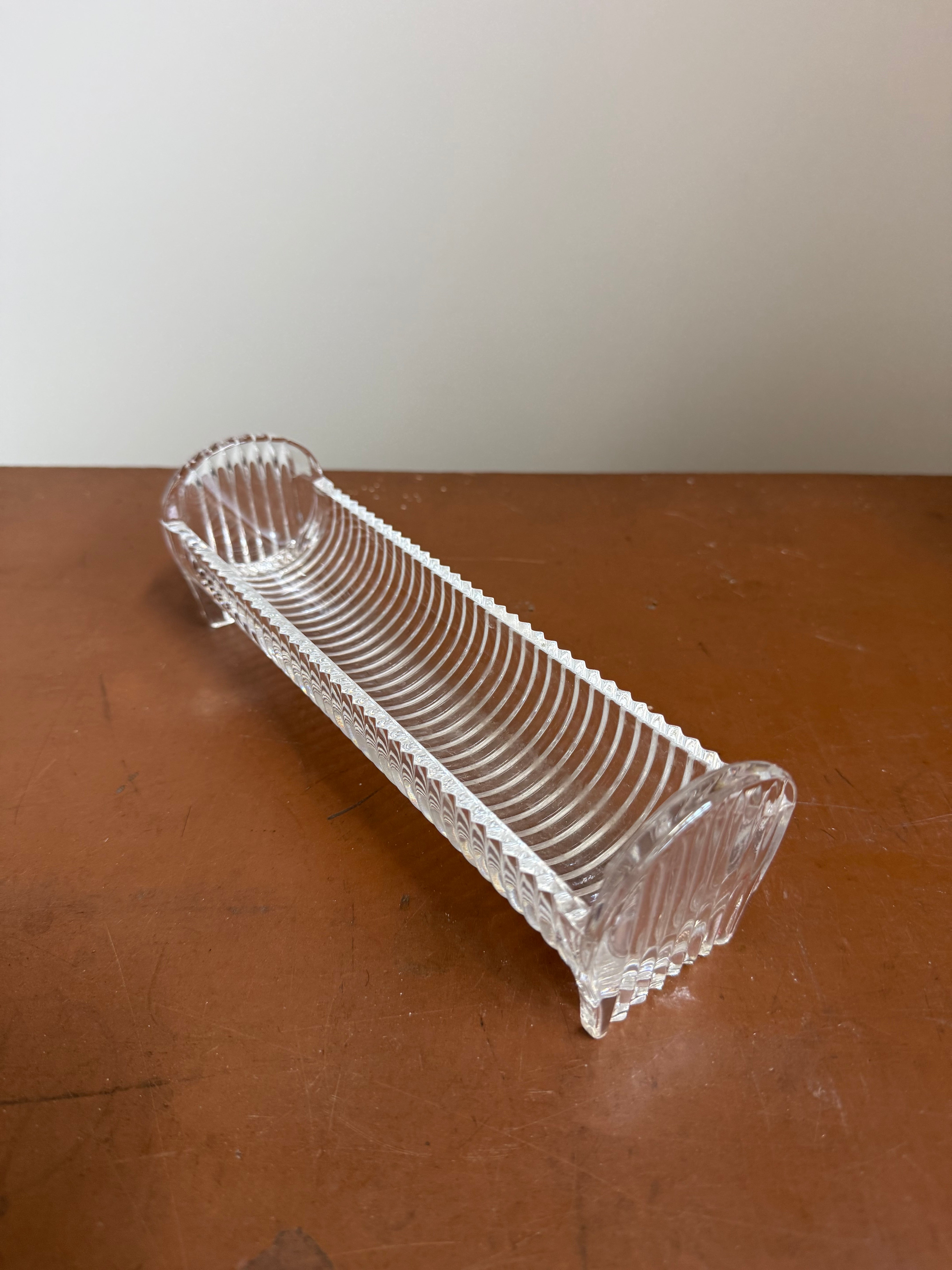 Vintage Cut Crystal Cracker Tray C1970's