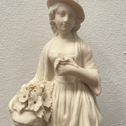 Victorian Parian Lady Statue
