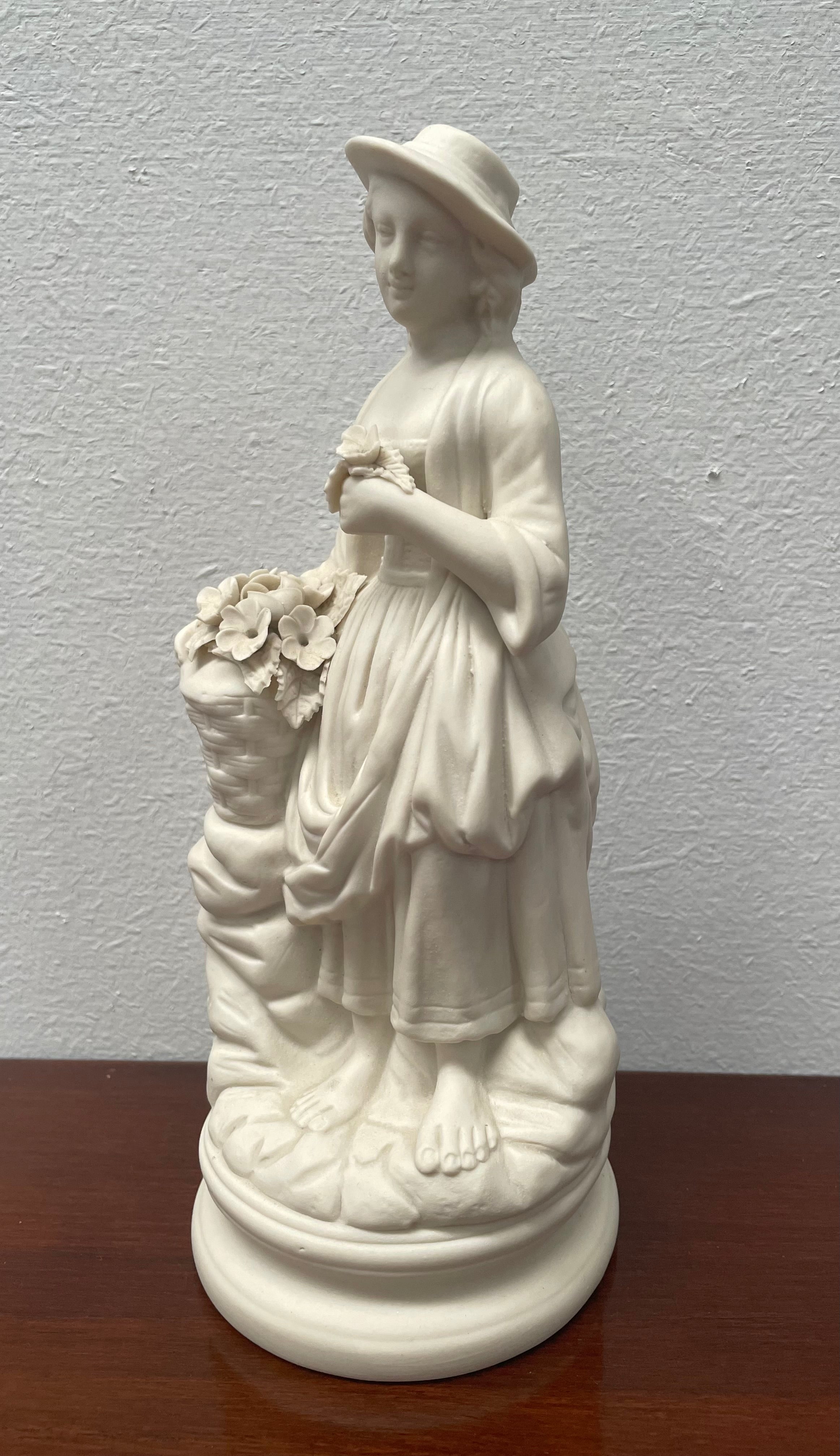 Victorian Parian Lady Statue