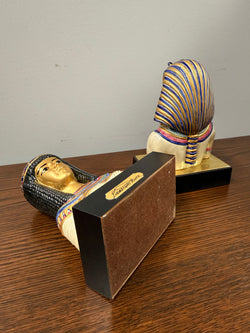 Vintage Pair of Italian Egyptian Busts Signed
