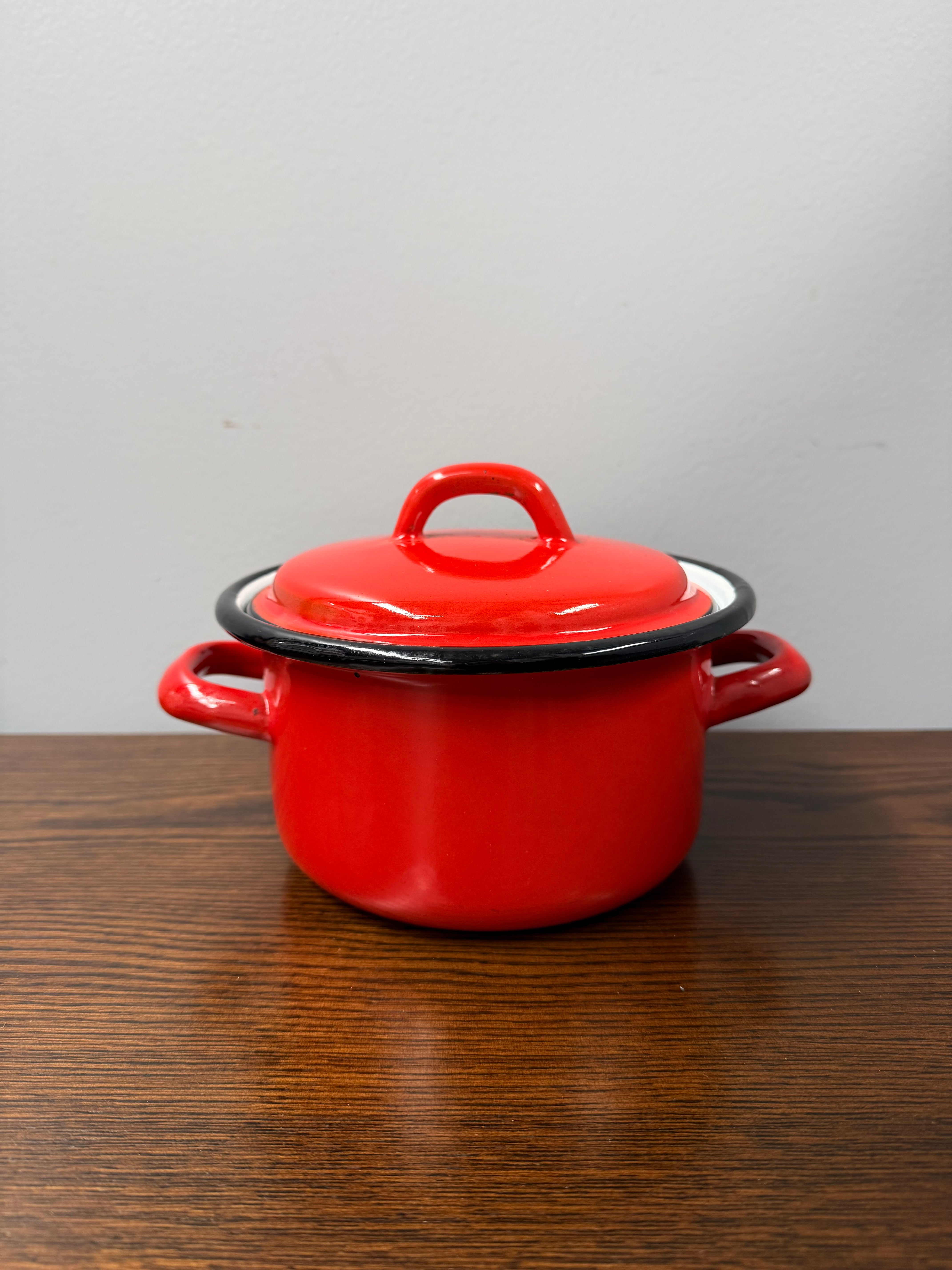 Vintage Enamelware Cooking Pot