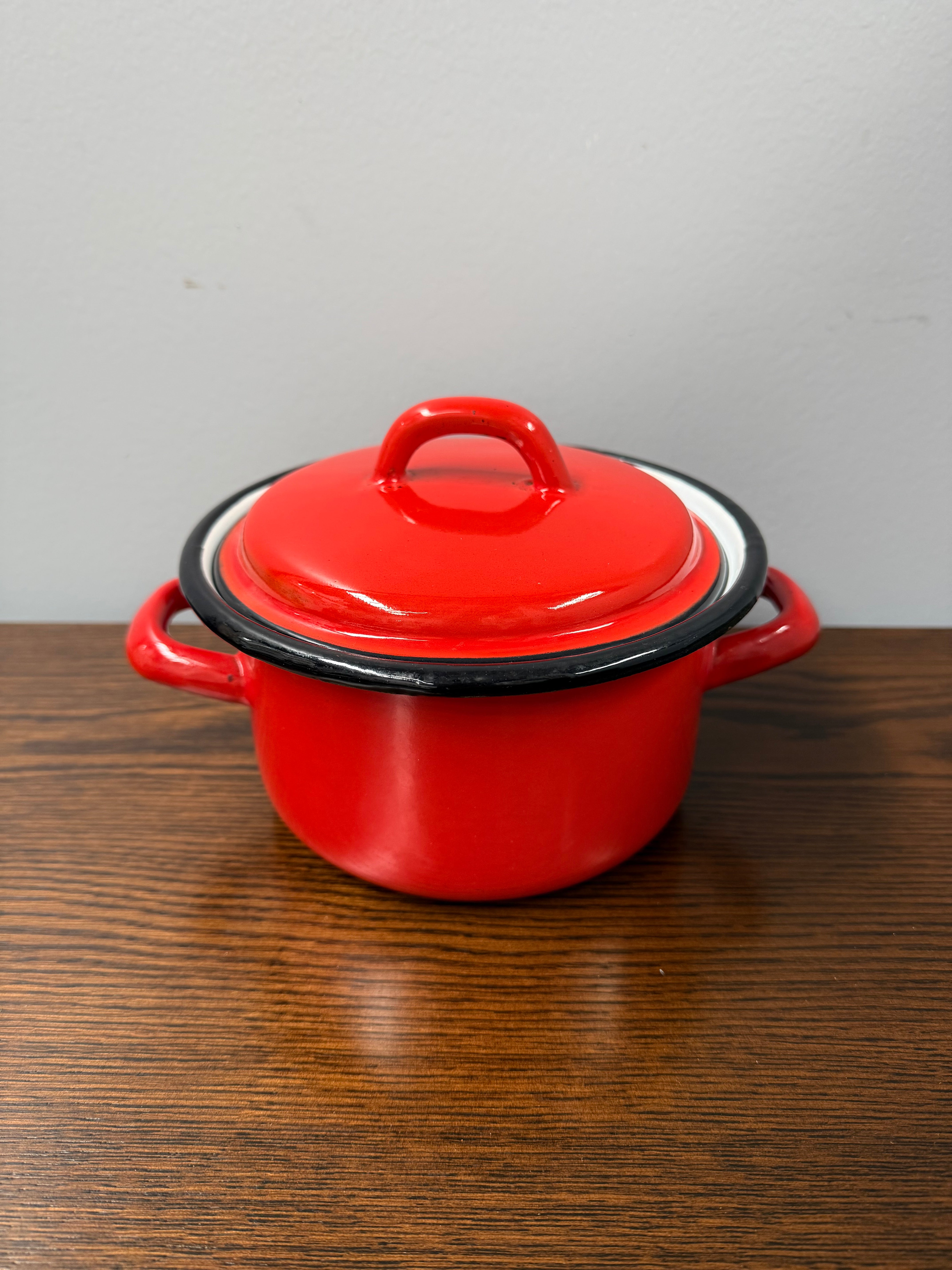 Vintage Enamelware Cooking Pot