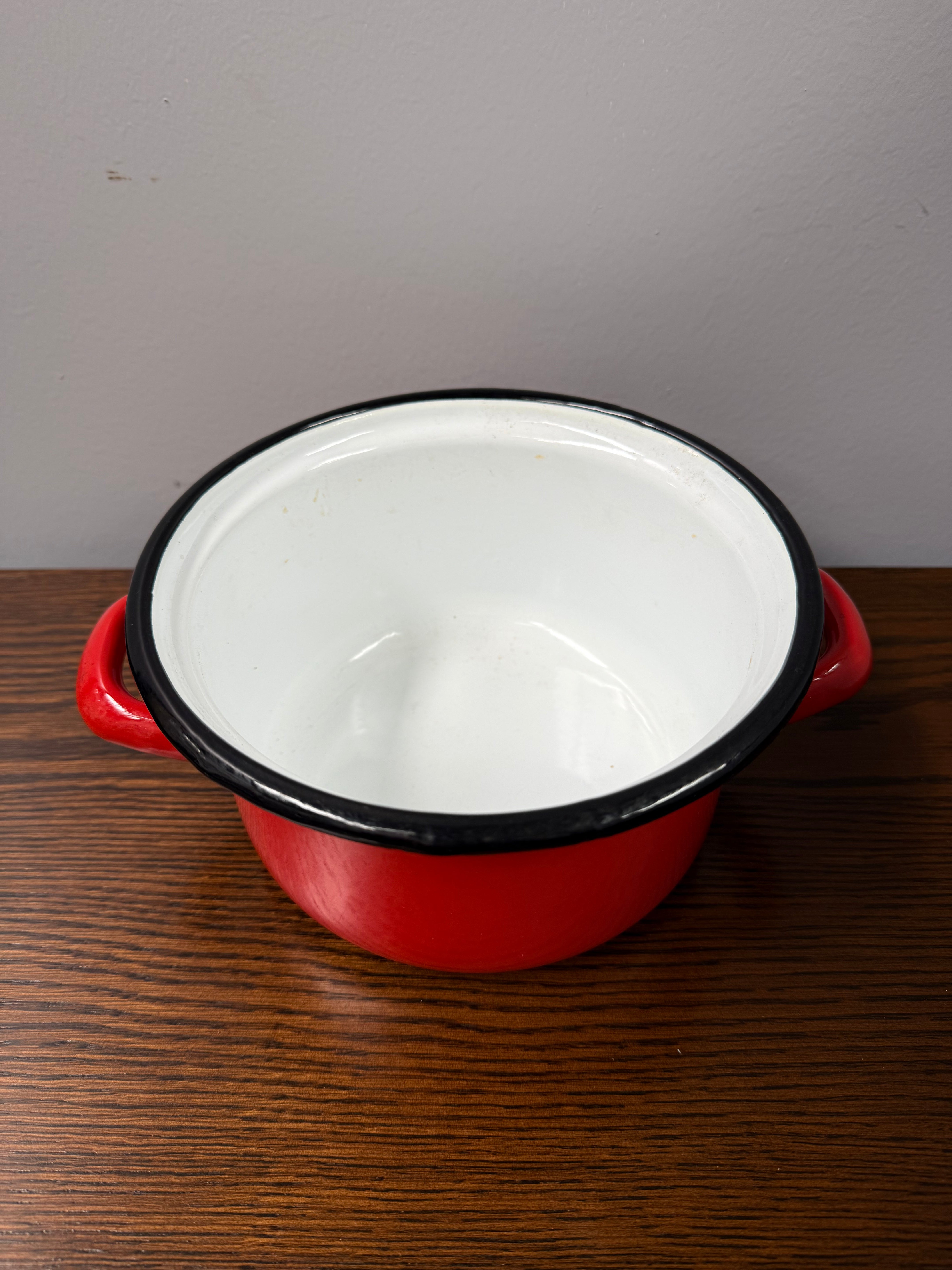Vintage Enamelware Cooking Pot