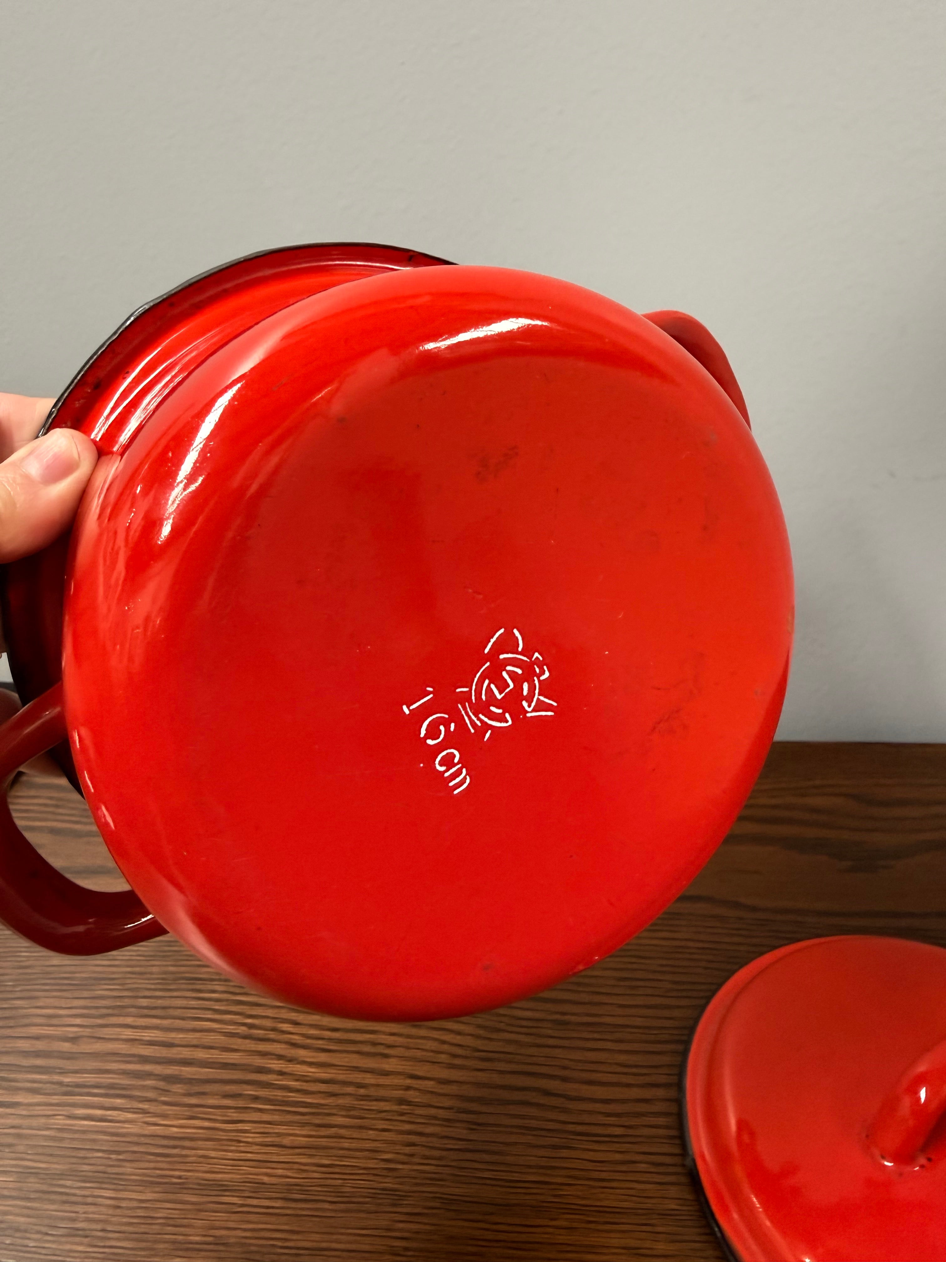 Vintage Enamelware Cooking Pot