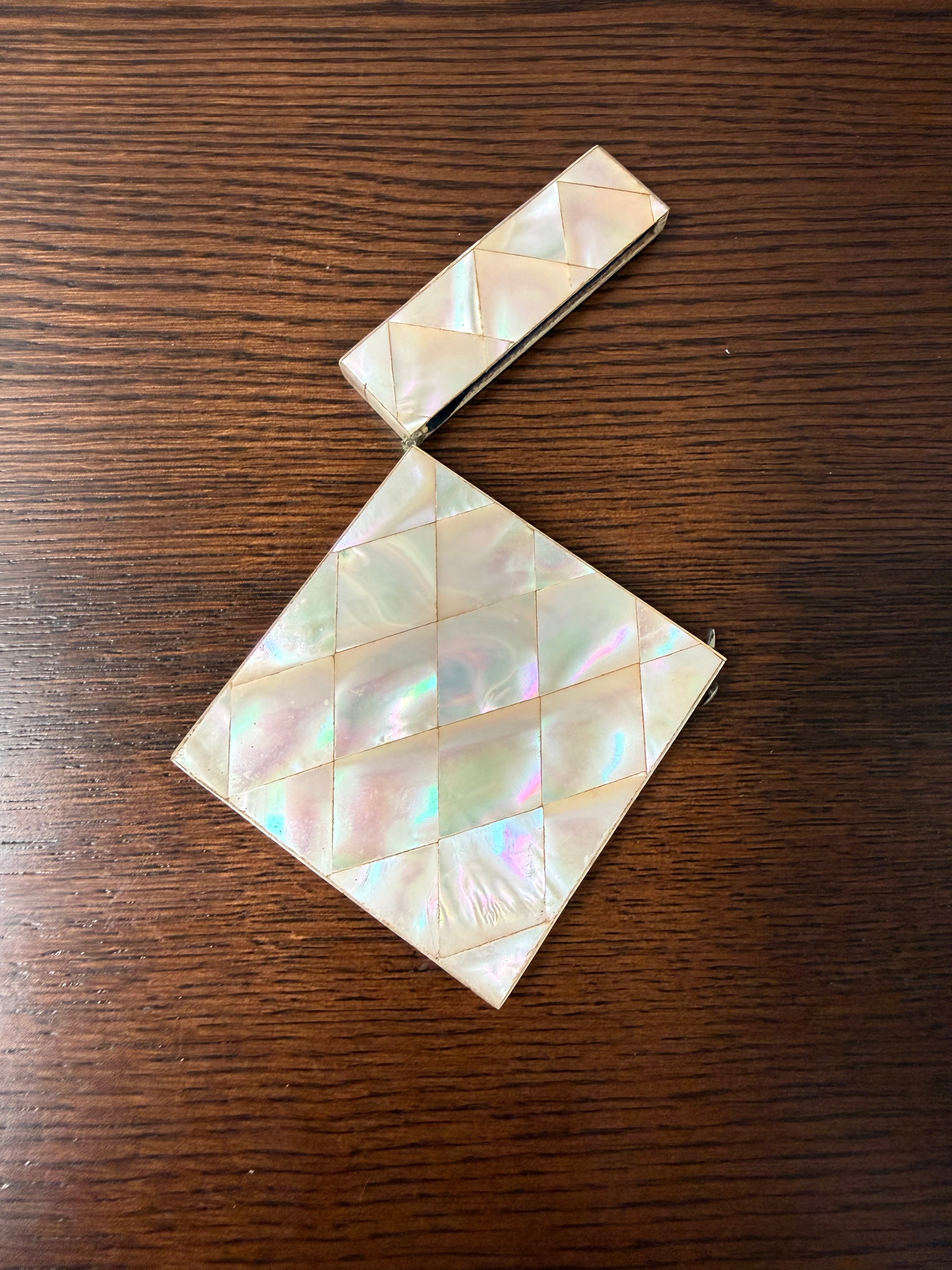 Victorian Mother Of Pearl Visiting Card Case.