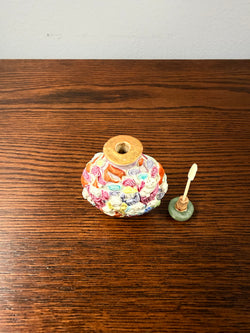 Late Qing Dynasty Famille Rose Moulded Porcelain Snuff Bottle