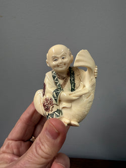 Fine Japanese Meiji Period Carved Ivory Statue