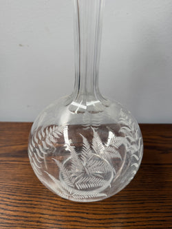 Antique Victorian Etched Glass Decanter