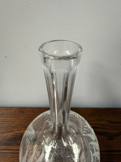 Vintage Bohemian Glass Etched Decanter