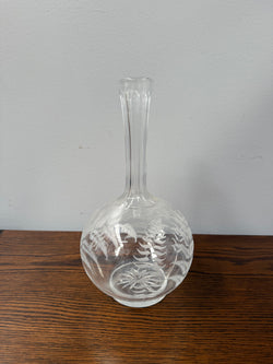 Antique Victorian Etched Glass Decanter