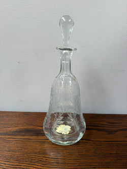 Vintage Bohemian Glass Etched Decanter