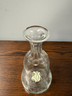 Vintage Bohemian Glass Etched Decanter