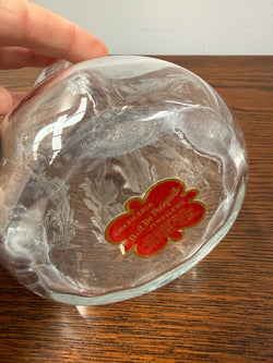 Vintage Bohemian Glass Etched Decanter