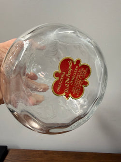 Vintage Bohemian Glass Etched Decanter