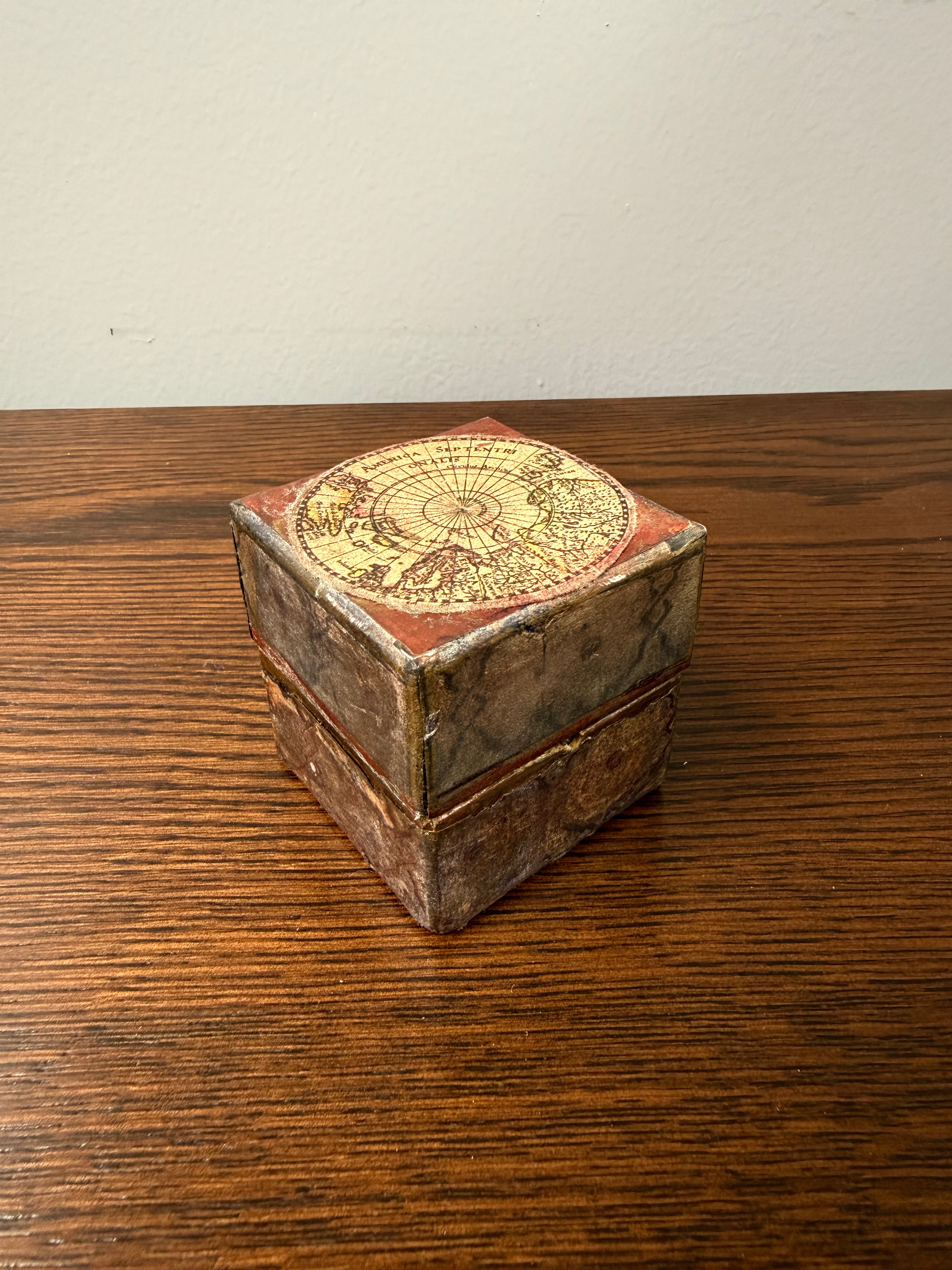 Rare Antique Pocket Globe in Box, Circa 1850s