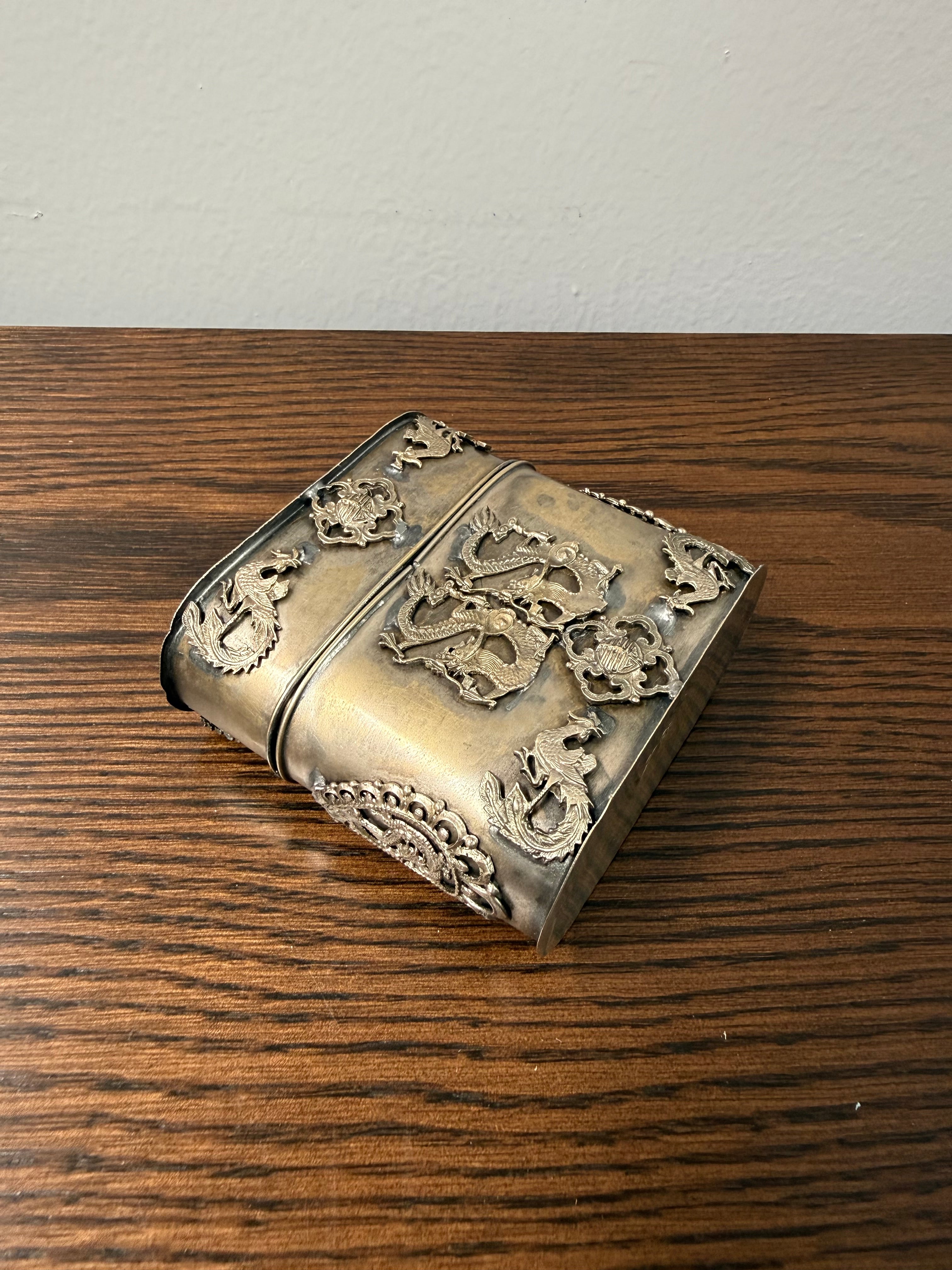 Antique 19th Century Chinese/Tibetan Silver Container