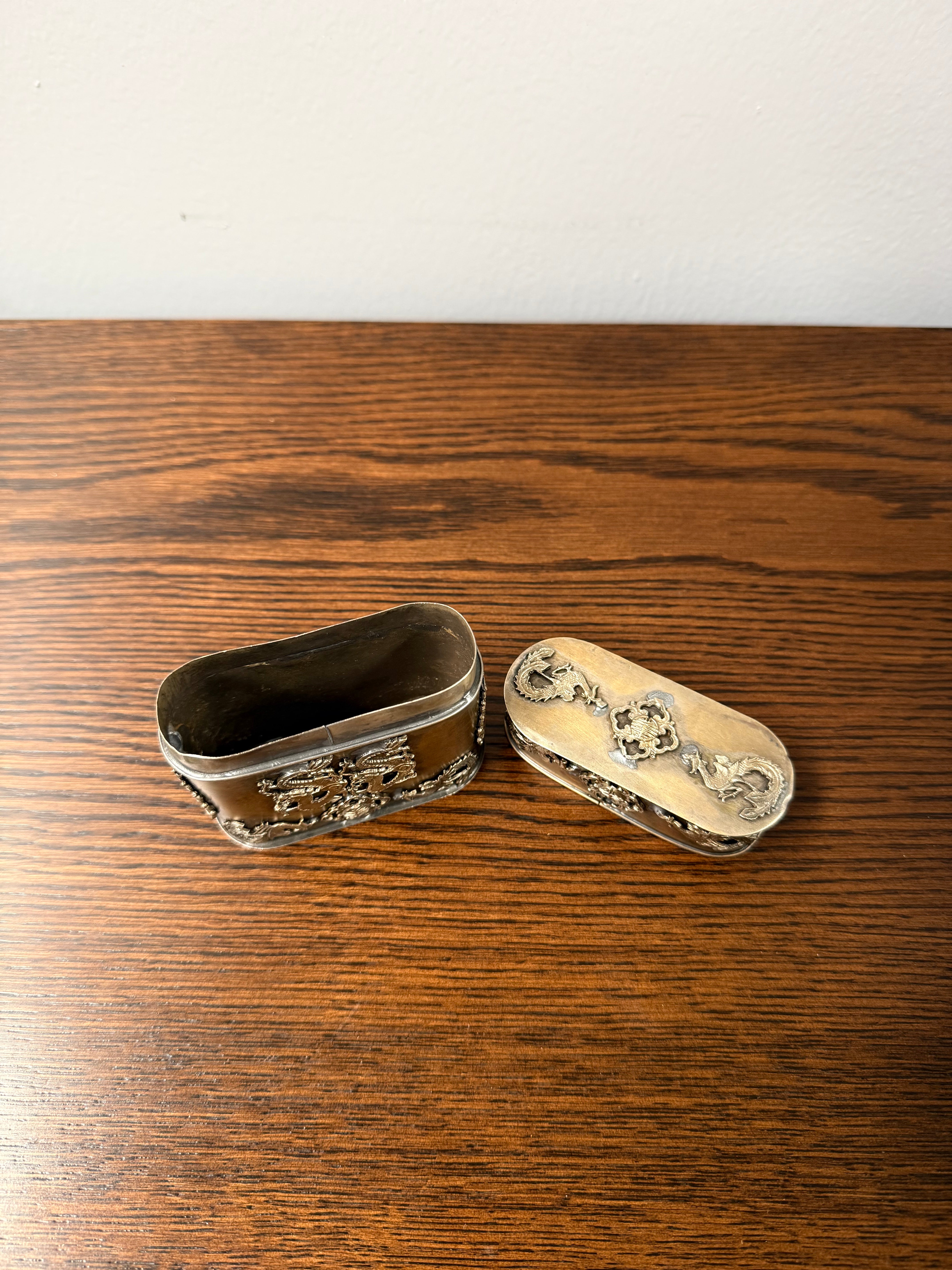 Antique 19th Century Chinese/Tibetan Silver Container