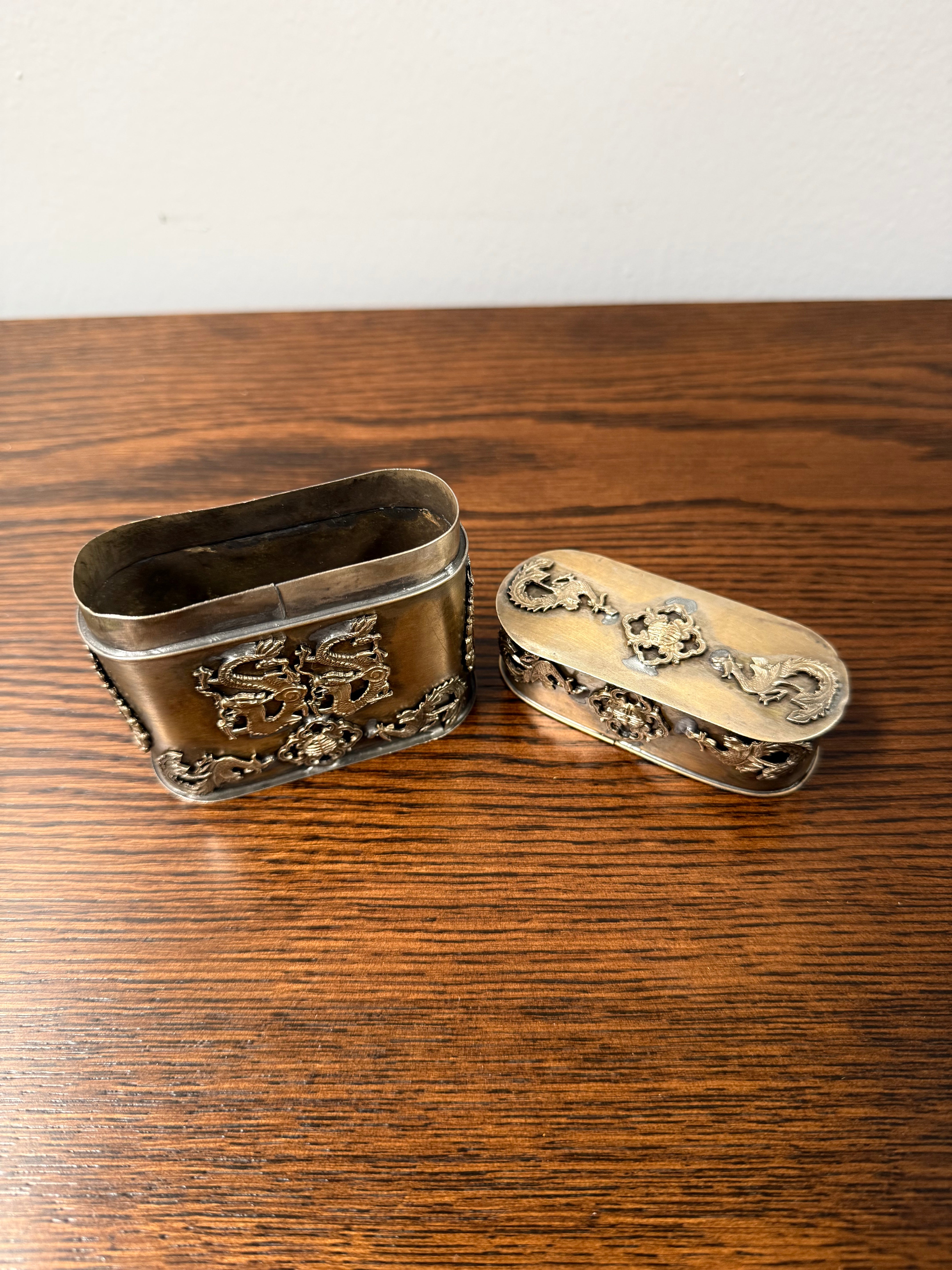 Antique 19th Century Chinese/Tibetan Silver Container