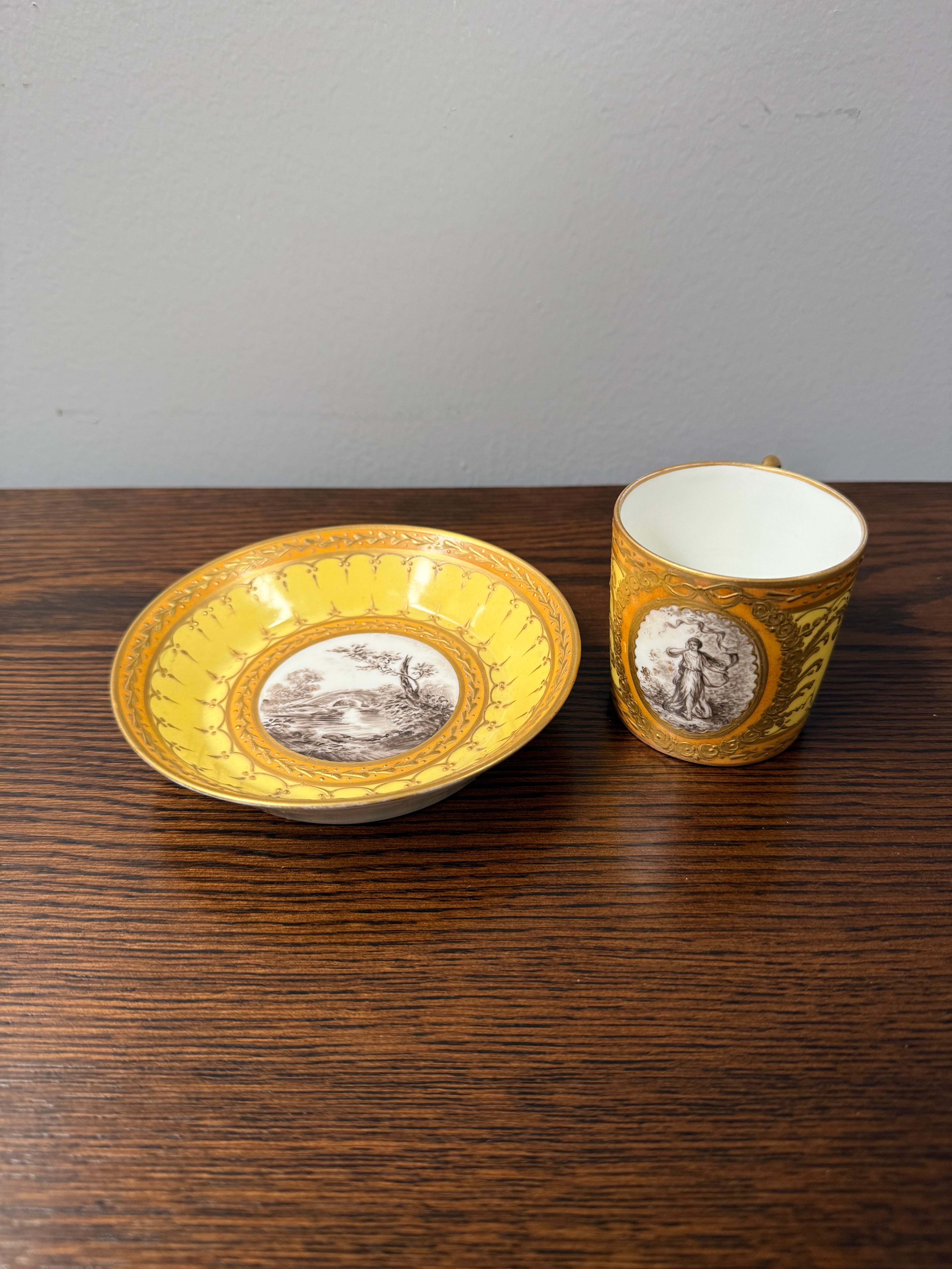 Luxury Regency-Empire Period Cup & Saucer