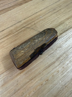 Baltic Amber Cheroot Holder With Gold Trim
