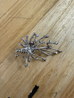 Stunning Vintage Rhinestone & Pearl Spray Brooch