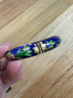 Vintage Cloisonne Hinged Bracelet.