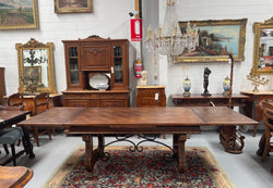 French Oak Spanish Style Extension Dining Table | Antique & Vintage | Moonee Ponds Antiques | Australia Wide Delivery