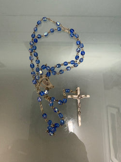 Vintage Blue Cut Crystal Rosary Bead | Antique & Vintage | Moonee Ponds Antiques | Australia Wide Delivery