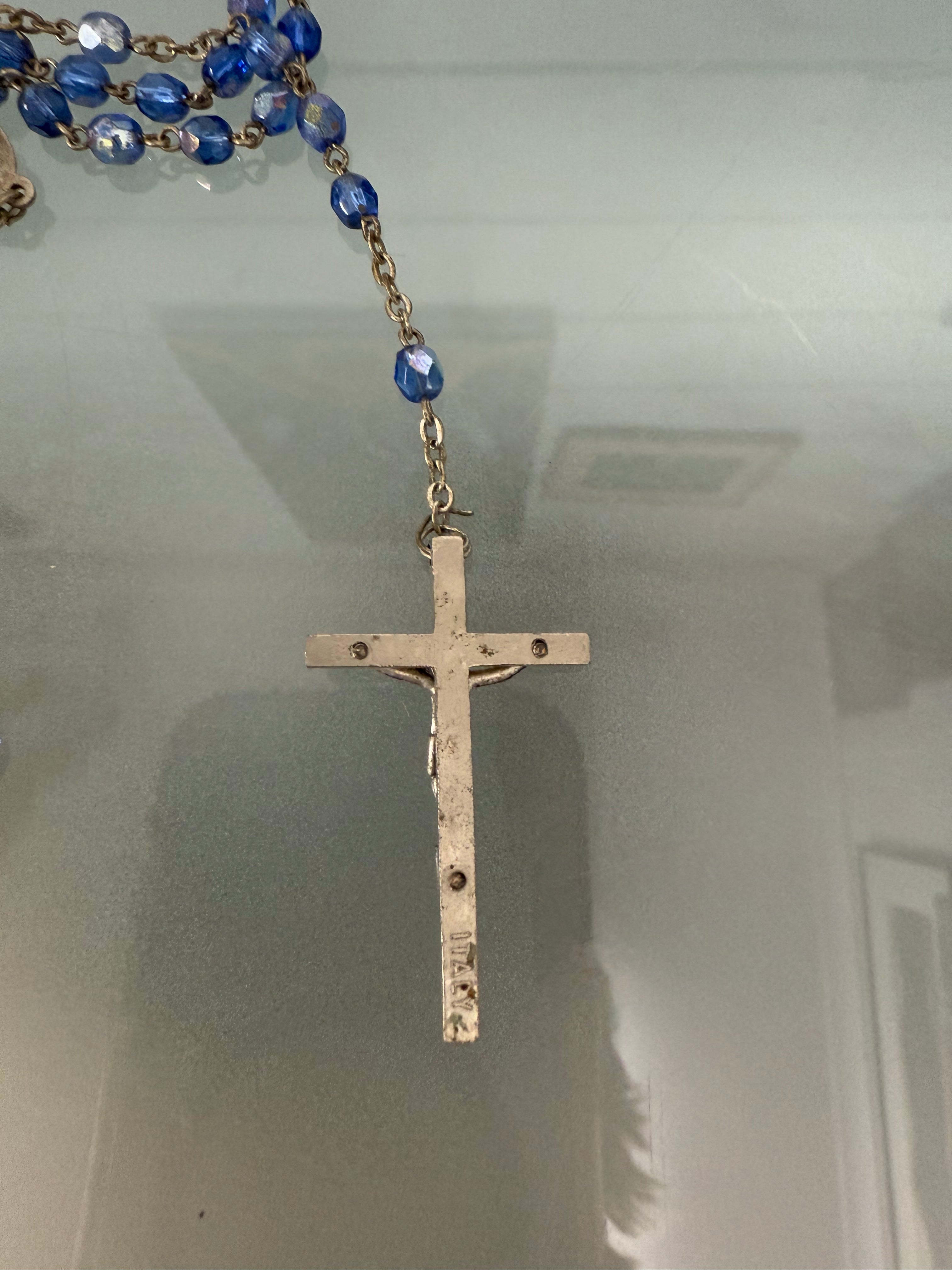 Vintage Blue Cut Crystal Rosary Bead | Antique & Vintage | Moonee Ponds Antiques | Australia Wide