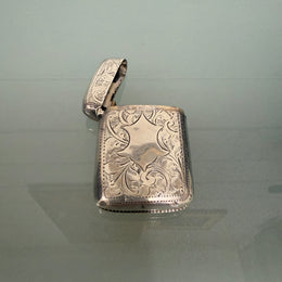 Victorian Sterling Silver Vesta Case With Match Striker