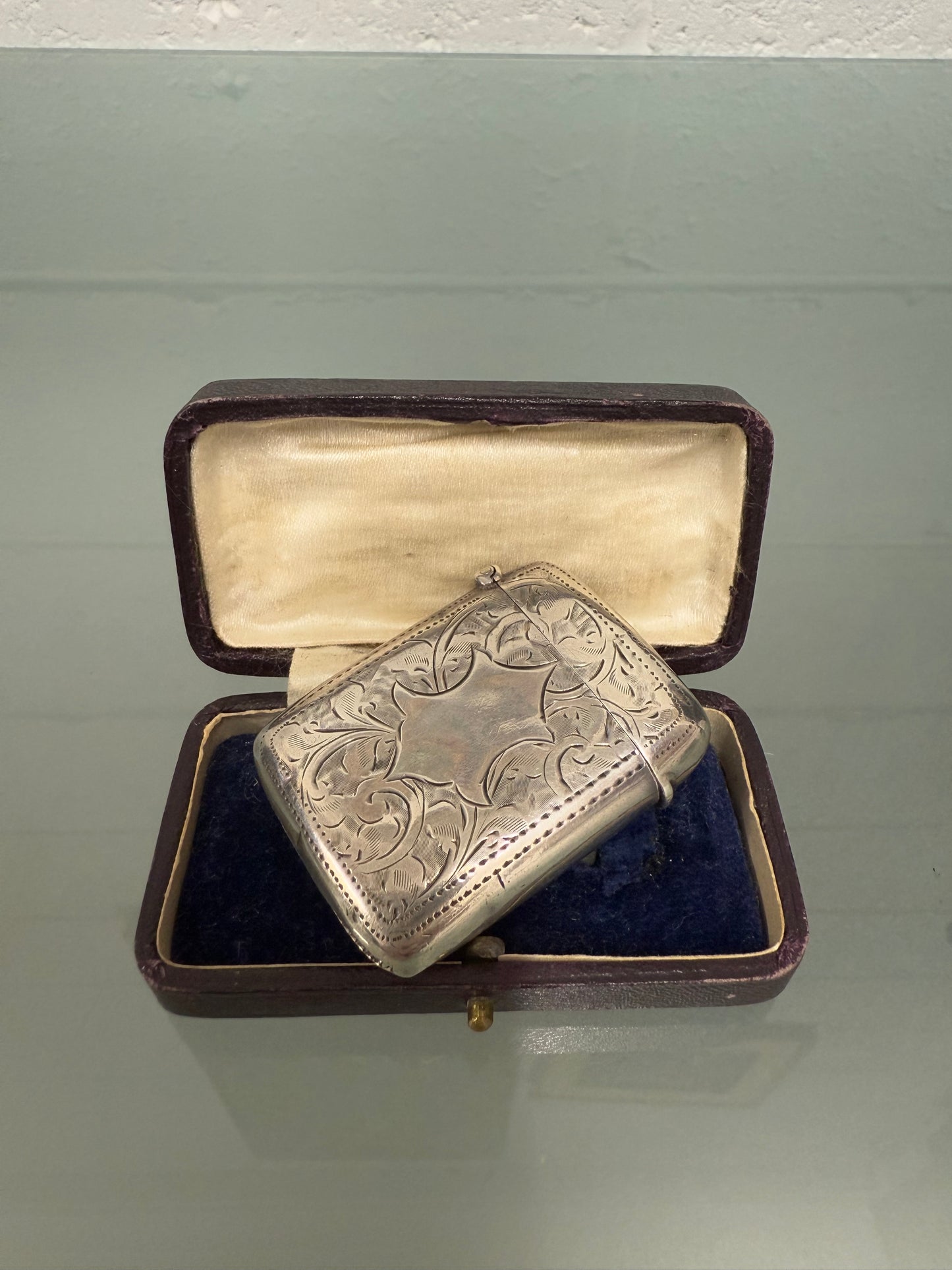 Victorian Sterling Silver Vesta Case With Match Striker