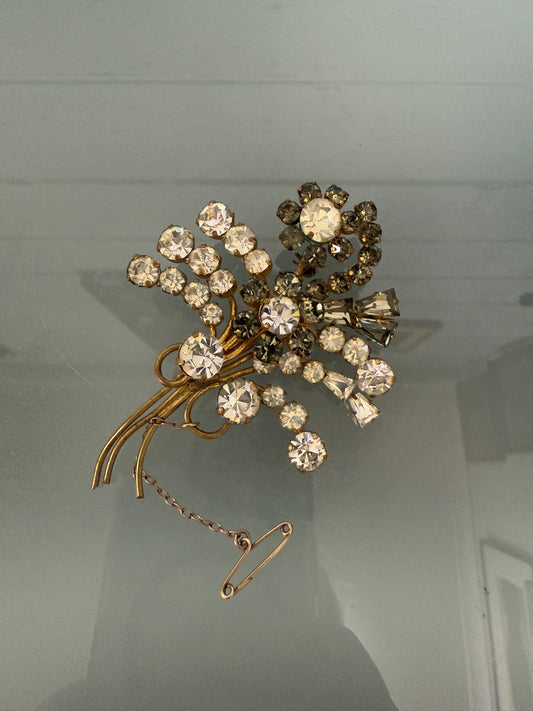 Vintage Sparkling Rhinestone Brooch