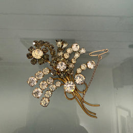 Vintage Sparkling Rhinestone Brooch