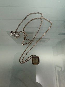 Vintage Sterling Silver Chain & Citrine Pendant | Antique & Vintage | Moonee Ponds Antiques | Australia Wide Delivery