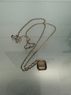 Vintage Sterling Silver Chain & Citrine Pendant | Antique & Vintage | Moonee Ponds Antiques | Australia Wide Delivery
