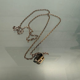 Vintage Sterling Silver Chain & Citrine Pendant